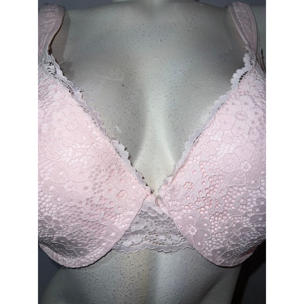 New Jessica Simpson Pink Lace Full Coverage Underwire Bra Size 42C - Picture 2 of 8